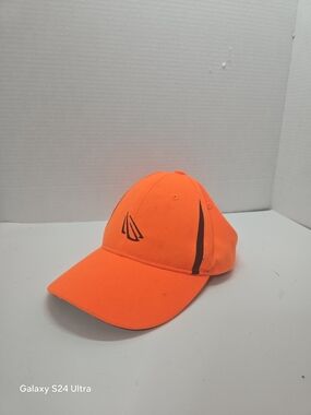 Powercap Bright Orange Baseball Cap with Black Accent